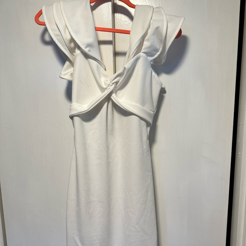 NWT Fashion Nova white twist front dress - Picture 8 of 8